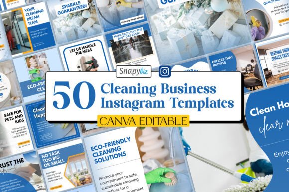 Download Cleaning Business IG Canva Templates - Business Collection
