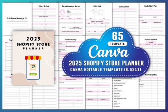 Download 2025 Shopify Store Planner Canva Kdp - Premium Resources