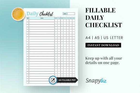 Download Printable Daily Checklist - Daily checklist Collection