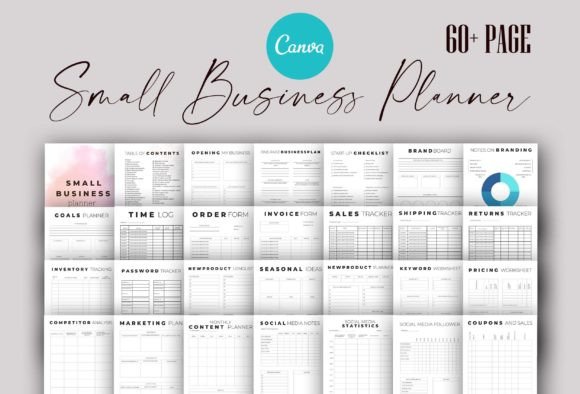 Download Editable Small Business Planner Canva - Business Collection