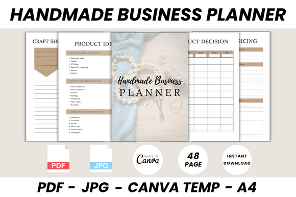 Download Handmade Business Planner Canva Template - Business Collection